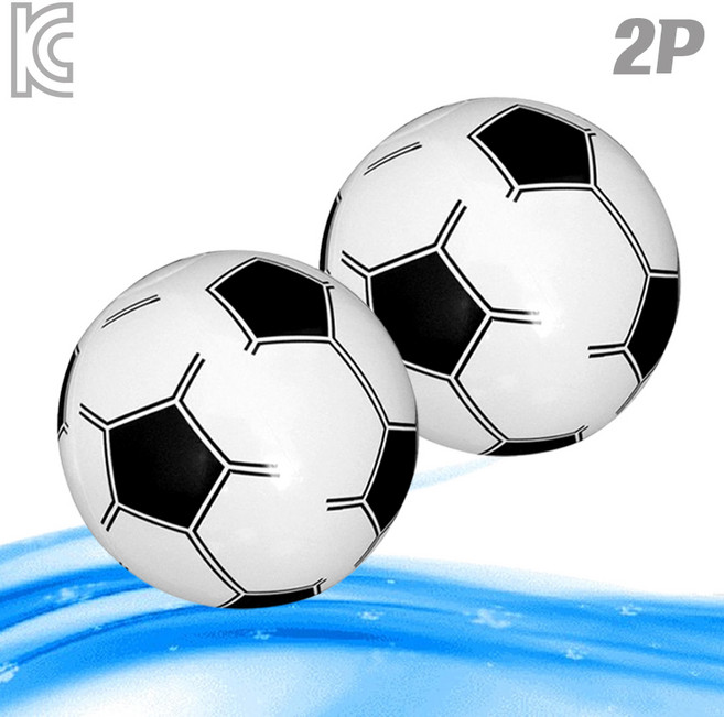 볼품 물놀이공 비치볼 2종 1세트, B4.축구볼+축구볼, 26cm