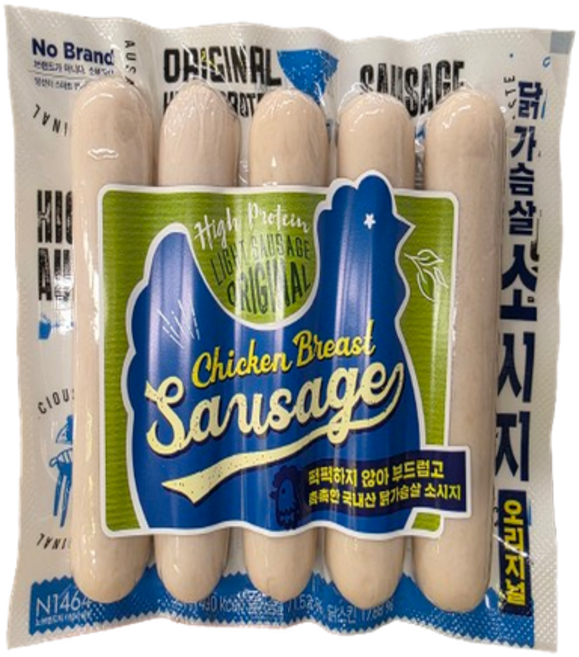 노브랜드 닭가슴살 소시지 수량 냉장, 300g, 2개