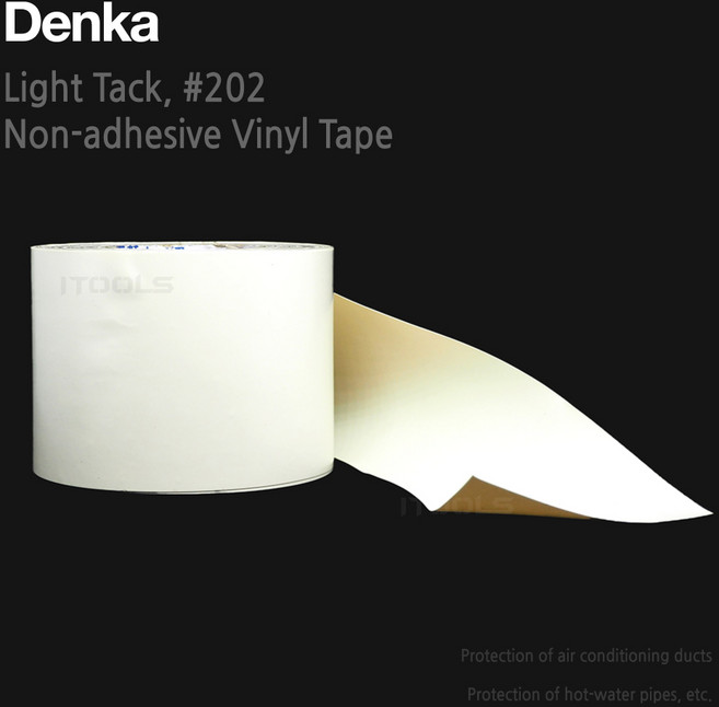 Denka 덴카 일산 고급 전문가용 비점착 논슬립 냉온 에어컨 배관 보호 마감 테이프 1개18m 라이트덕 낱개판매상품, 1개