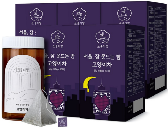 운중다방 식물성 멜라토닌 친환경 티백 고양이차 식약처 인증 페퍼민트, 5개, 30개입, 800mg