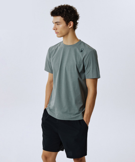 SPYDER 남성 냉감 4WAY 빅 레터링 반팔 티셔츠 SPJFCNRS202MKHA 343259