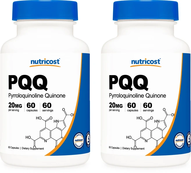 뉴트리코스트 PQQ Pyrroloquinoline Quinone 20mg 60캡슐 X 2통 피롤로퀴놀린퀴논, 60정, 2개 - 쿠팡