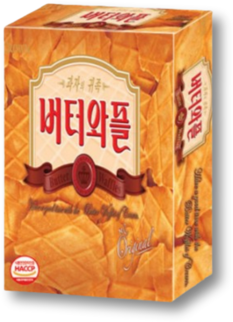 크라운제과 버터와플 신제품, 52g, 4개