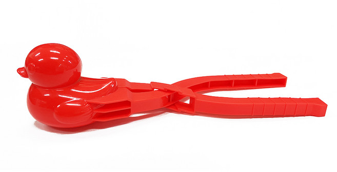 눈오리 집게 미니 10개 스노우볼 메이커 눈뭉치, 빨강