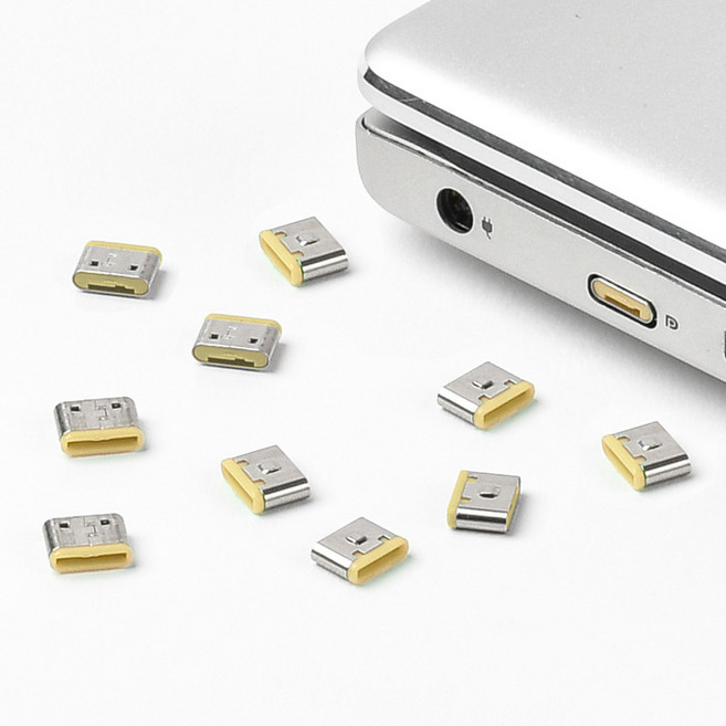 스마트키퍼 유일 국내 제조 USB-C 포트락 10P 포트 잠금 장치 보안 차단 사무실 공공기관 시스템 물리 보안, USB-C 포트락 10개, 베이지(BG), 상세내용표시, 1개