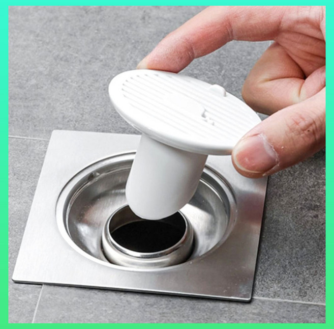 배수구 덮개 화장실 자석 청소 욕실 악취 제거 물막이 방수 실리콘 커버 위생 관리 배수, 오렌지