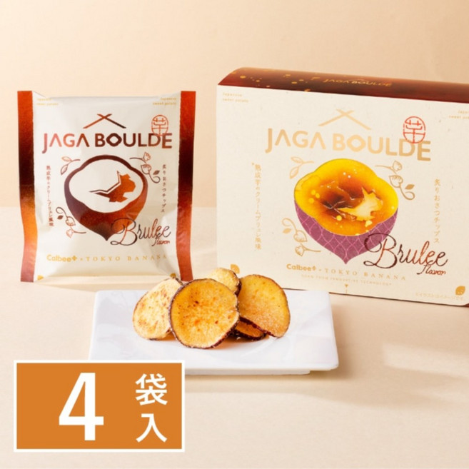 Calbee 도쿄바나나 고구마칩 크림 브뤼레 맛 4개입 x 3개