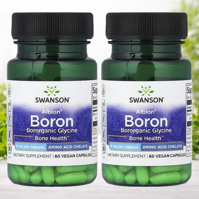 스완슨 보론 붕소 알비온 Swanson Boron Albion 6mg 60정 2병, 2개