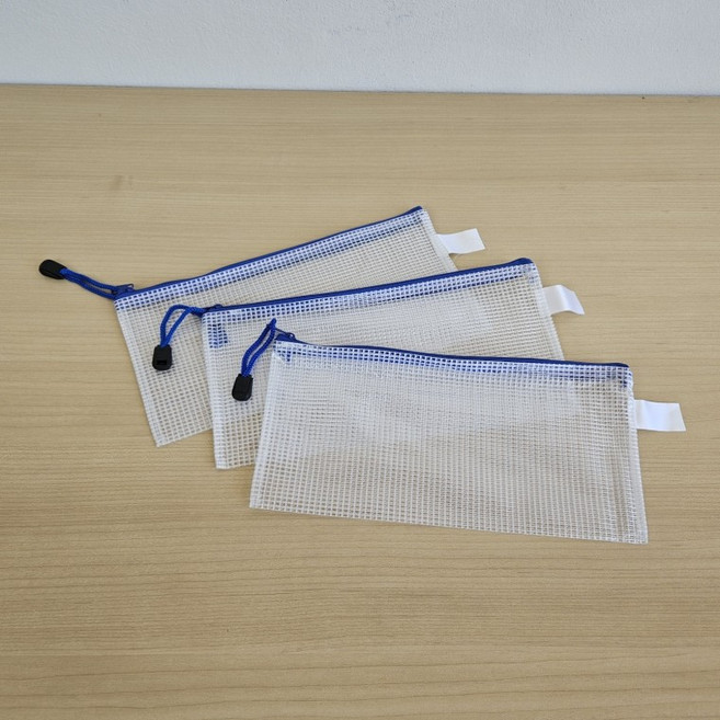 B6 PVC 투명 파우치 지퍼 방수 지폐 및 통장 보관용