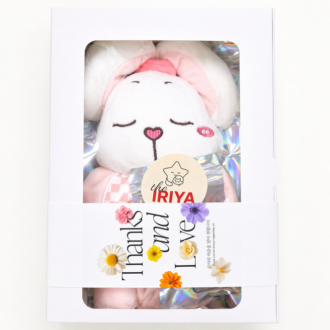 이리야 동물 토닥인형 반려동물 재우기 수면인형, 1개, 무음 아기 토끼(선물포장)