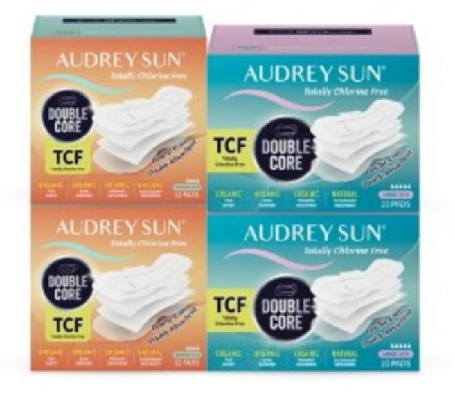 오드리선 더블코어 중형 24개 + 대형 20개 생리대 세트 날개형, 2세트