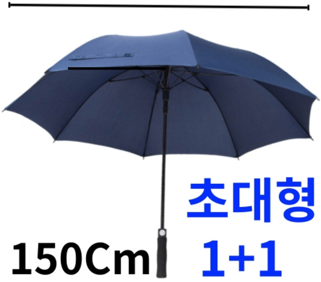 고급장우산 골프 초대형 접이식 2단 자동 암막 우산 1+1 빅사이즈 야외 방수 안정적인 150Cm
