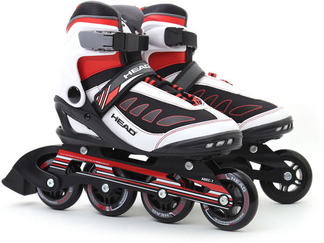 성인용 HEAD 헤드 프리미엄 피트니스인라인 (FT011) KC인증 3중고정장치 소프트부츠 고강도휠, 블랙화이트, 1개