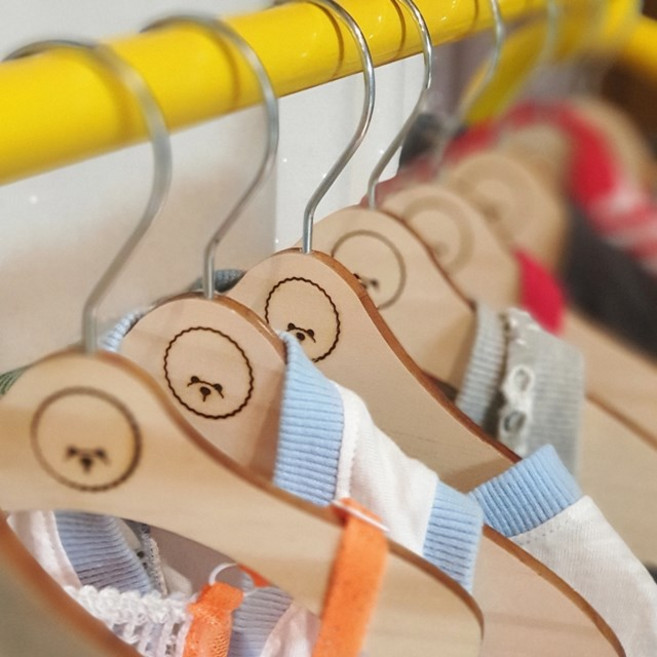 리치독스 반려동물 원목 로고 옷걸이, 10개