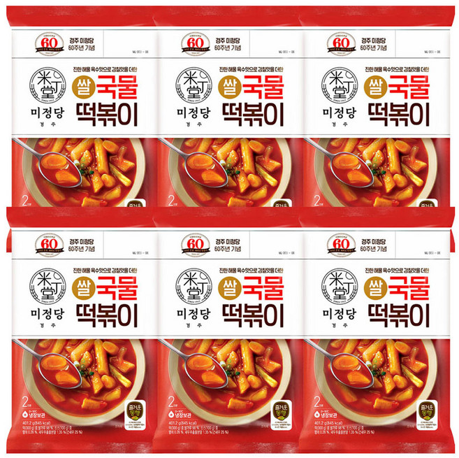 미정당 국물떡볶이 2인분, 401.2g, 6개