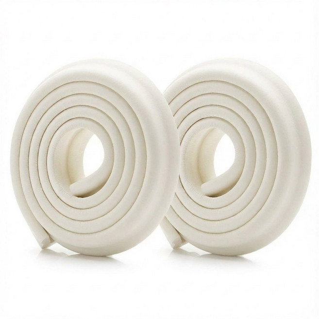 MZ생활 2세대 에어쿠션 더 두꺼운 17mm 최고급형 모서리 보호대, 크림화이트, 2개