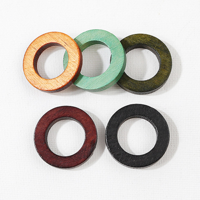 비즈아이 [5853]우드 도넛링 25mm 1개