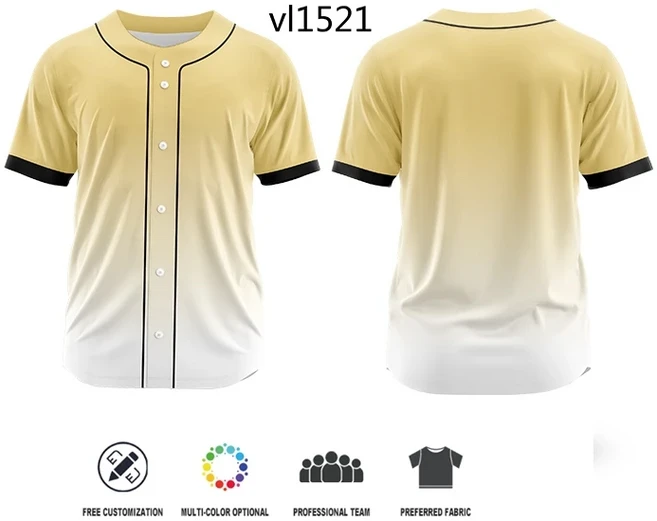 사용자 정의 남자 단추 야구 저지 승화 팀 로고 이름 번호 유니폼 디자인 나만의 운동복 VL1516, 13 2XL, 09 VL1521
