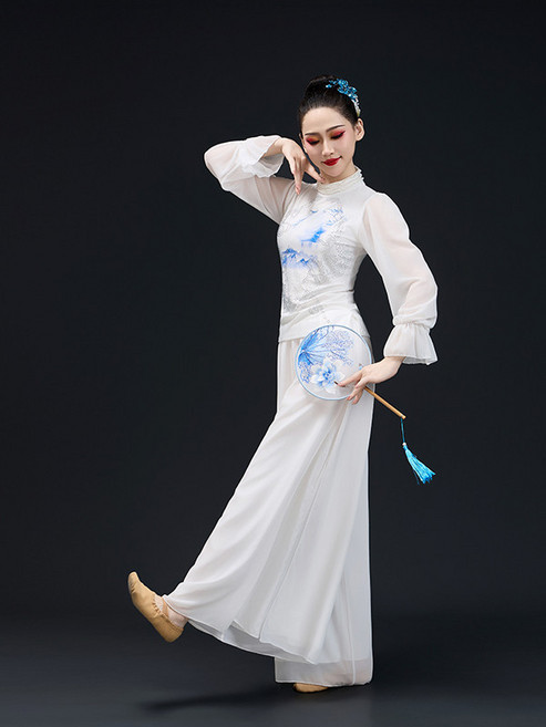 한국무용 의상 전통 원피스 단체 공연 연습복 스커트