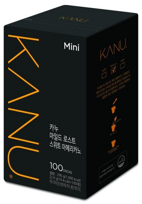 맥심 카누 마일드 로스트 스위트 아메리카노 미니 100입, 900mg, 100개입, 1개