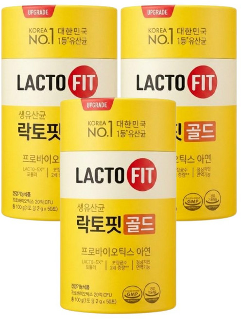 종근당건강 락토핏 생유산균 골드 벌크, 100g, 3개