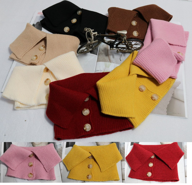 니트단추넥워머/넥워머