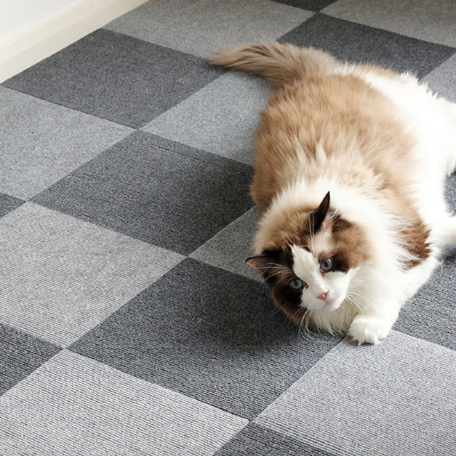 카페트 고양이카페트 고양이스크래쳐 퍼즐매트 친환경 탈부착식 40*40cm 4개