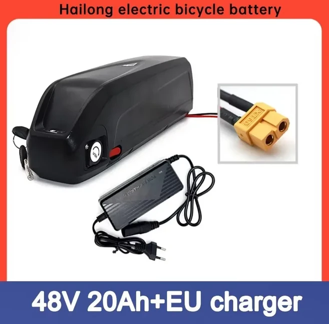 전기 자전거 Hailong 배터리 36V 48V 52V USB 18650 BBS02 17Ah 20ah 30Ah 500W 스쿠터, 10 48V20Ah - XT-60