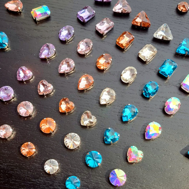 핸드폰 DIY 만들기 재료 보석 데코파츠 폰데코 폰케이스 필통 꾸미기 데코덴 파츠, 홀로그램, 1개