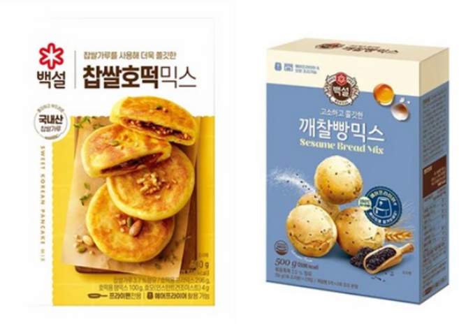 백설 찹쌀호떡믹스 + 백설 오븐용깨찰빵믹스, 1세트, 400g