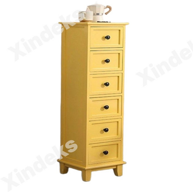 엔틱서랍장 안방 슬림 틈새 빈티지 서랍장 엔틱 원룸 드레스룸 인테리어, 완제품, H. 옐로우 6서랍