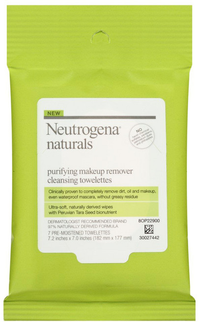 뉴트로지나 퓨리파잉 메이크업 리무버 클렌징 타월렛, 7매입, 1개