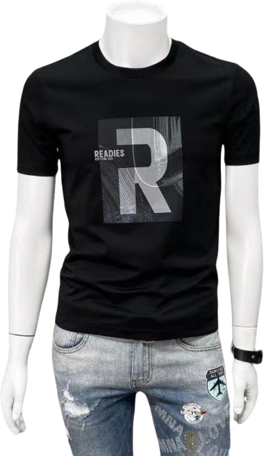 십전십미 남성 슬림 라운드 레터링 이너 여름 패션 캐주얼 반팔 티셔츠