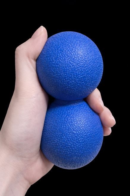 아비디아 릴렉스컬렉션 듀얼땅콩 어깨 허리 발 지압마사지볼, 쿨미드블루, 1개