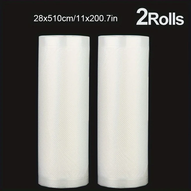 2롤 대용량 BPA 프리 진공 포장 백 (밀폐형) - 대형 총길이 510cm, 04 28x510CM 2 Rolls