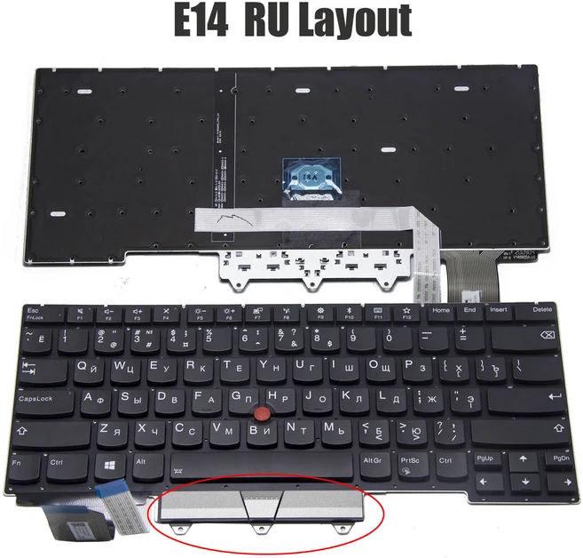 Lenovo ThinkPad E14 2020 Gen 1 20RA 2 20T6 백라이트 용 러시아어 키보드, 01 Russian V1