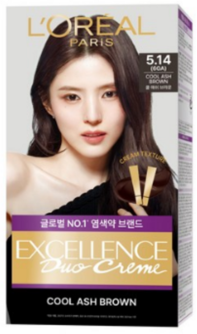 로레알파리 엑셀랑스 크림 염모제, 5.14 COOL ASH BROWN, 1개