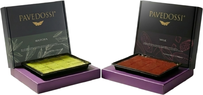 파베도씨] 말차&밀크 파베초콜릿 프랑스 수제 pave 생초콜렛 국산녹차 밀크UP, 130g, 2박스