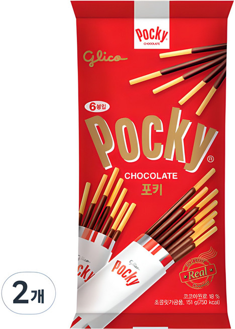 포키 초콜릿 6p, 151g, 2개