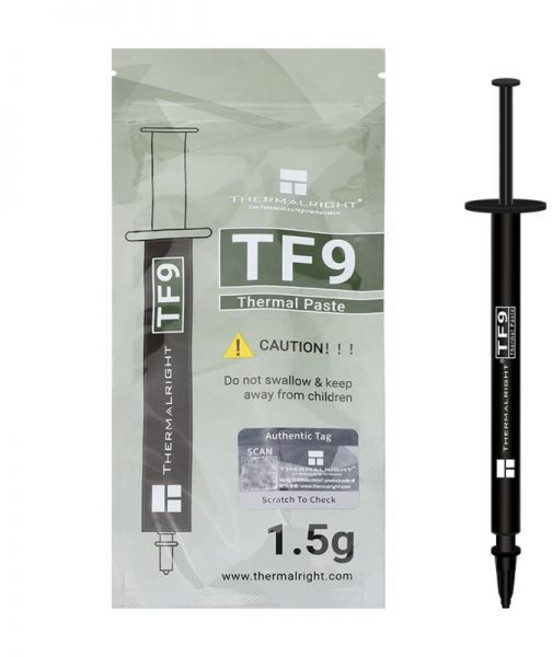 Thermalright TF9 1.5g 열 페이스트 히트 싱크 컴파운드 14Wm.k-1.5그램 고내구성 모든 CPU 쿨러용 적용 도구TF9