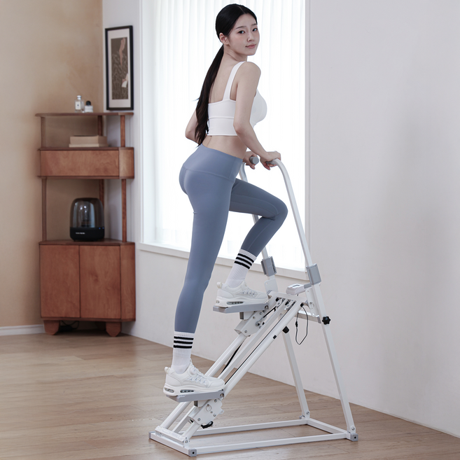 체블스 애플힙메이커 천국의계단 가정용 스텝밀 홈트 유산소, 3단계 강도(화이트)