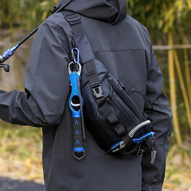 SRF 루어 가방 보조 낚시 힙색 슬링백 FB-1000, 블랙