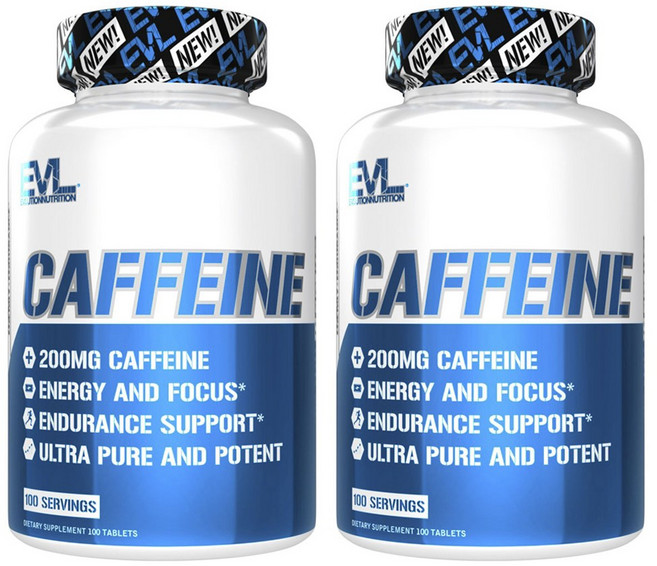 EVLUTIONNUTRITION 咖啡因錠, 100入, 2個, 100錠