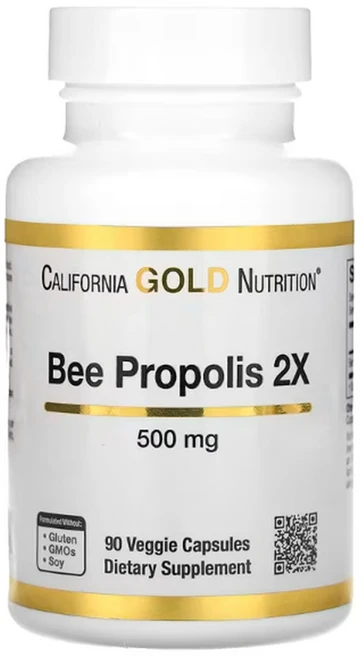 캘리포니아골드뉴트리션 비 프로폴리스2X 500mg 240정 California Gold Nutrition Bee Propolis 2X 500mg 240 Capsules, 90정, 2개 - 쿠팡