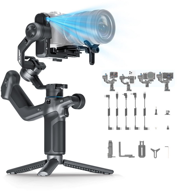 FeiyuTech SCORP Mini-3 KIT 2.0kg AI 카메라용 스태빌라이저 탑재량 짐벌 3축 손떨림