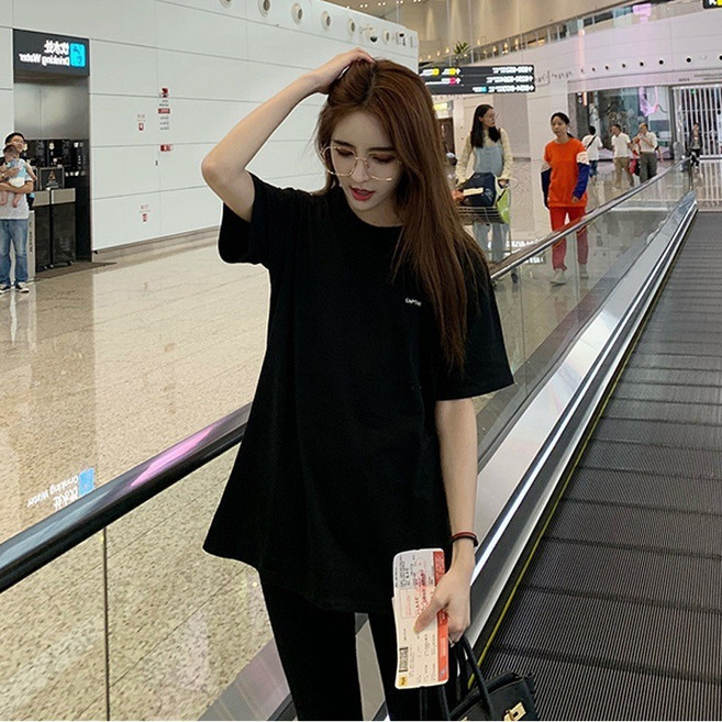 女款中長版短袖T恤
