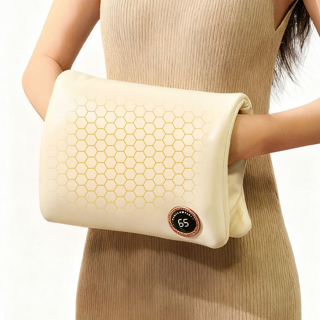 Garrl USB 발열 손 찜질기 온열 전기 손난로 발열 주머니 휴대용 주머니형 3단계 온도 조절, 베이지