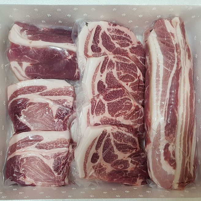 제주 흑돼지 선물세트 1.9kg 제주 흑돼지 삼겹살 목살 돼지 프렌치렉 미박삼겹살 미박목살