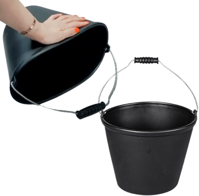 바케스 말랑바케스 물양동이 고무 바케스 고무양동이 잘안깨지는 바케스, 말랑바케스_흑색, 1개