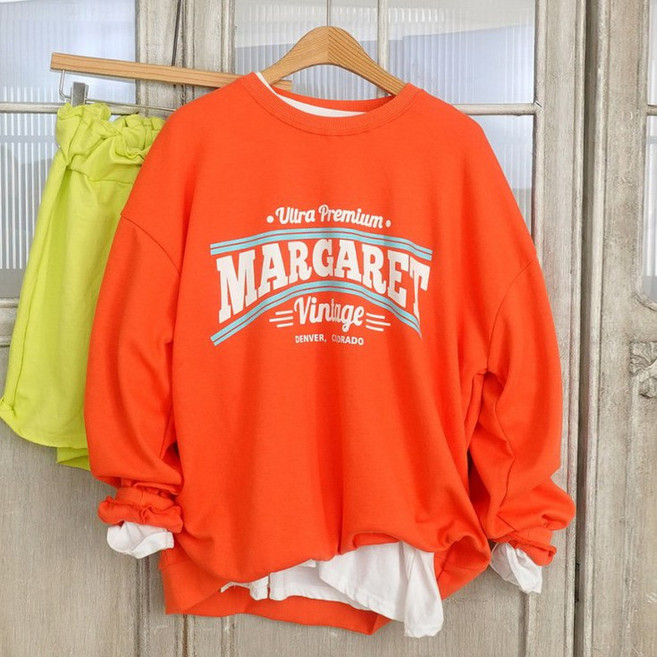 이힝 오버핏 마가 레터링 프린팅 맨투맨